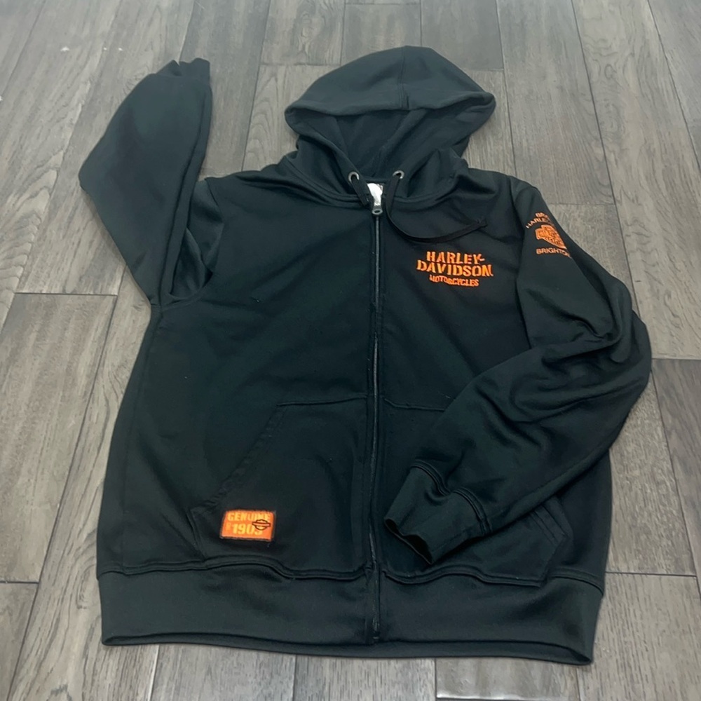 Harley Davidson hoodie zip up sweater jacket